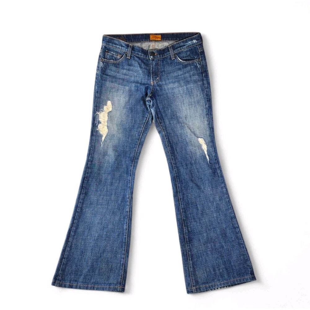James Preserved Denim Jeans Bootcut Low Rise Medium Wash Y2K USA Womens 29